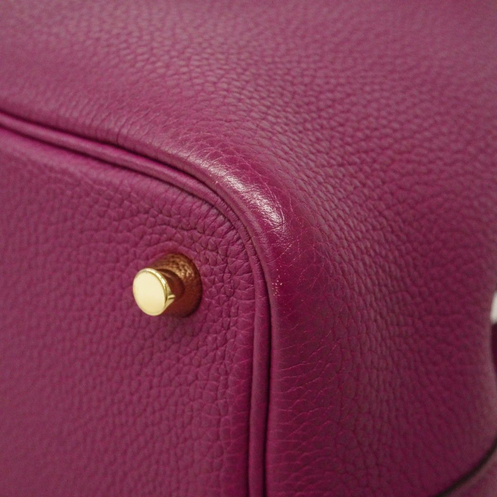 Hermes Handbag Picotin Lock PM Taurillon Clemence Anemone Gold — view 7