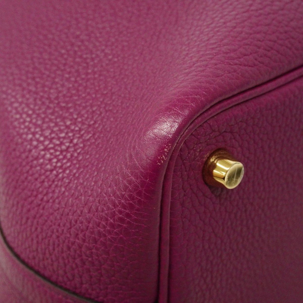 Hermes Handbag Picotin Lock PM Taurillon Clemence Anemone Gold — view 6