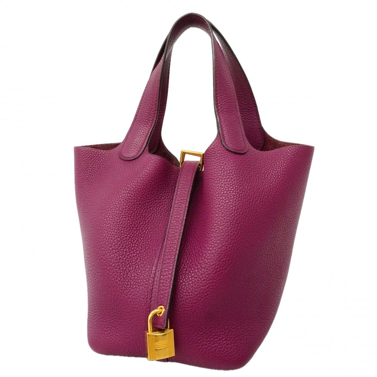 Hermes Handbag Picotin Lock PM Taurillon Clemence Anemone Gold