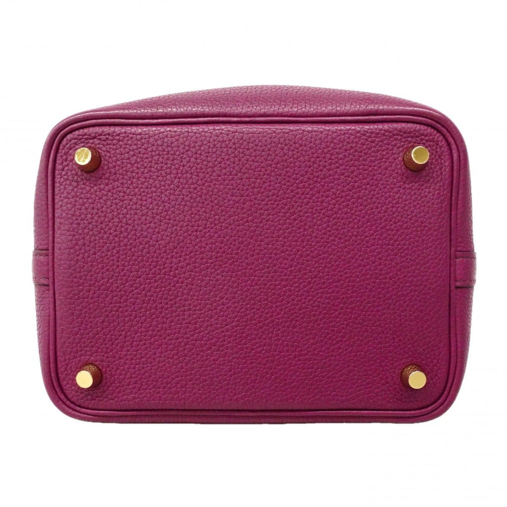 Hermes Handbag Picotin Lock PM Taurillon Clemence Anemone Gold — view 3