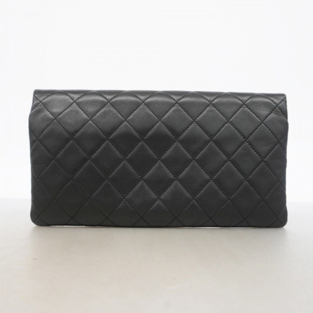 Chanel Clutch Quilted Lambskin Black Gold — view 7