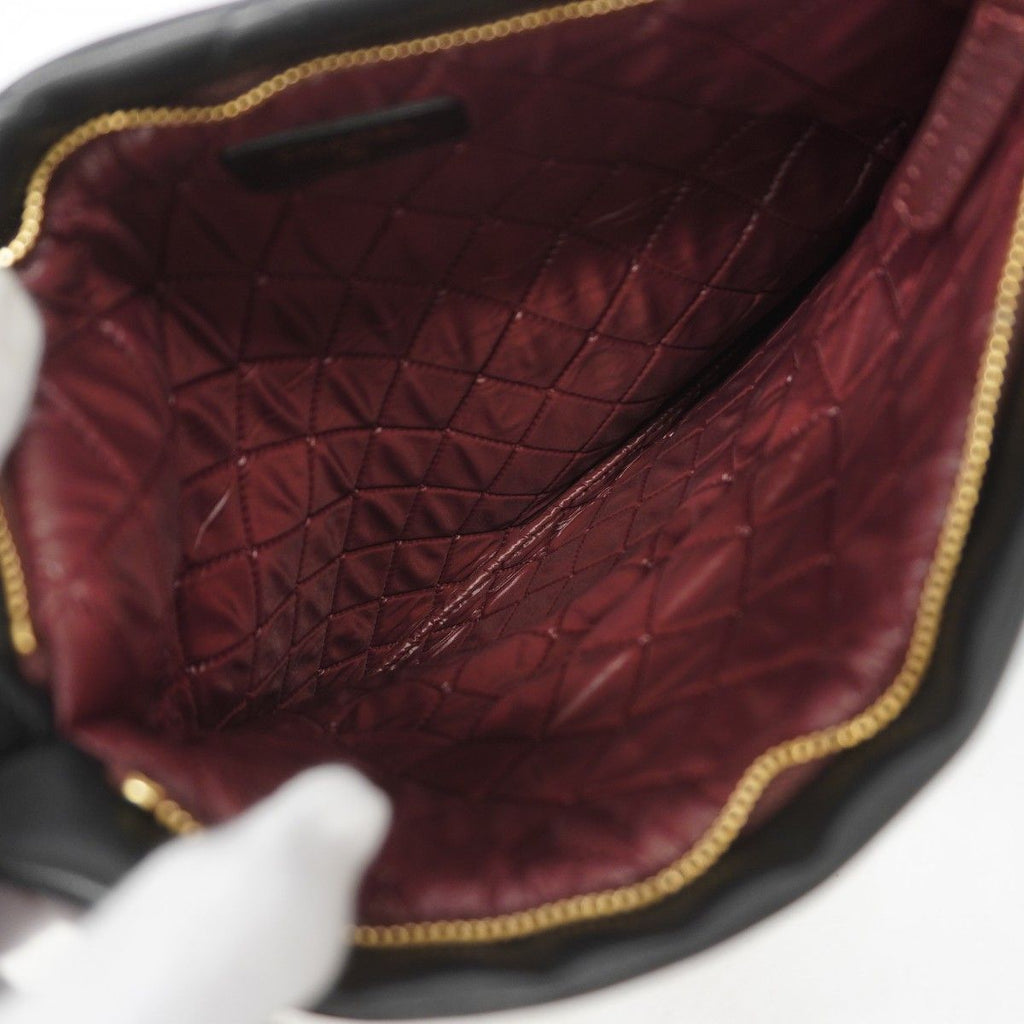 Chanel Clutch Quilted Lambskin Black Gold — view 4