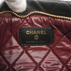 Chanel Clutch Quilted Lambskin Black Gold — view 5