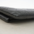 Chanel Clutch Quilted Lambskin Black Gold — view 6