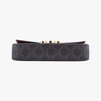 Celine Claude Triomphe Brown Canvas Shoulder — view 3
