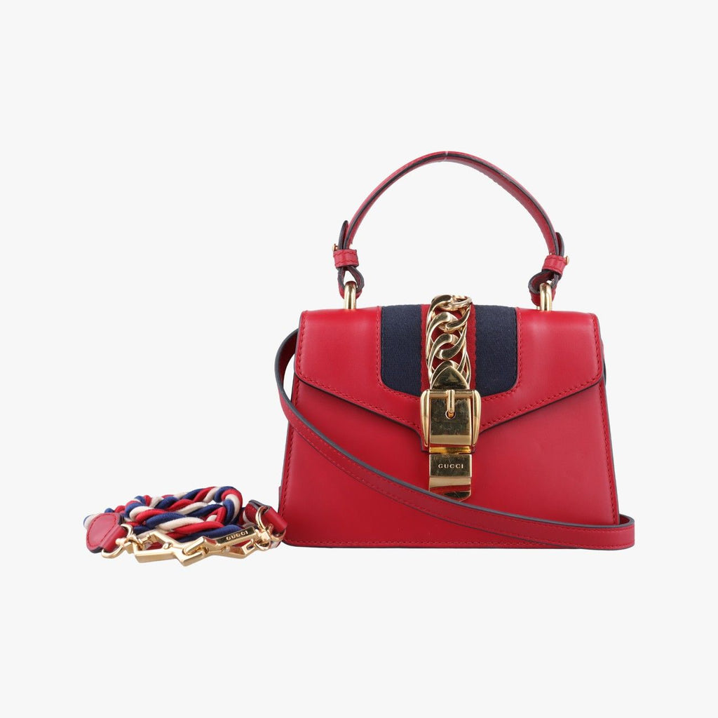 Gucci Sylvie Red Leather Shoulder