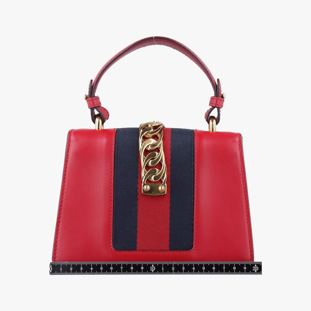 Gucci Sylvie Red Leather Shoulder — view 2
