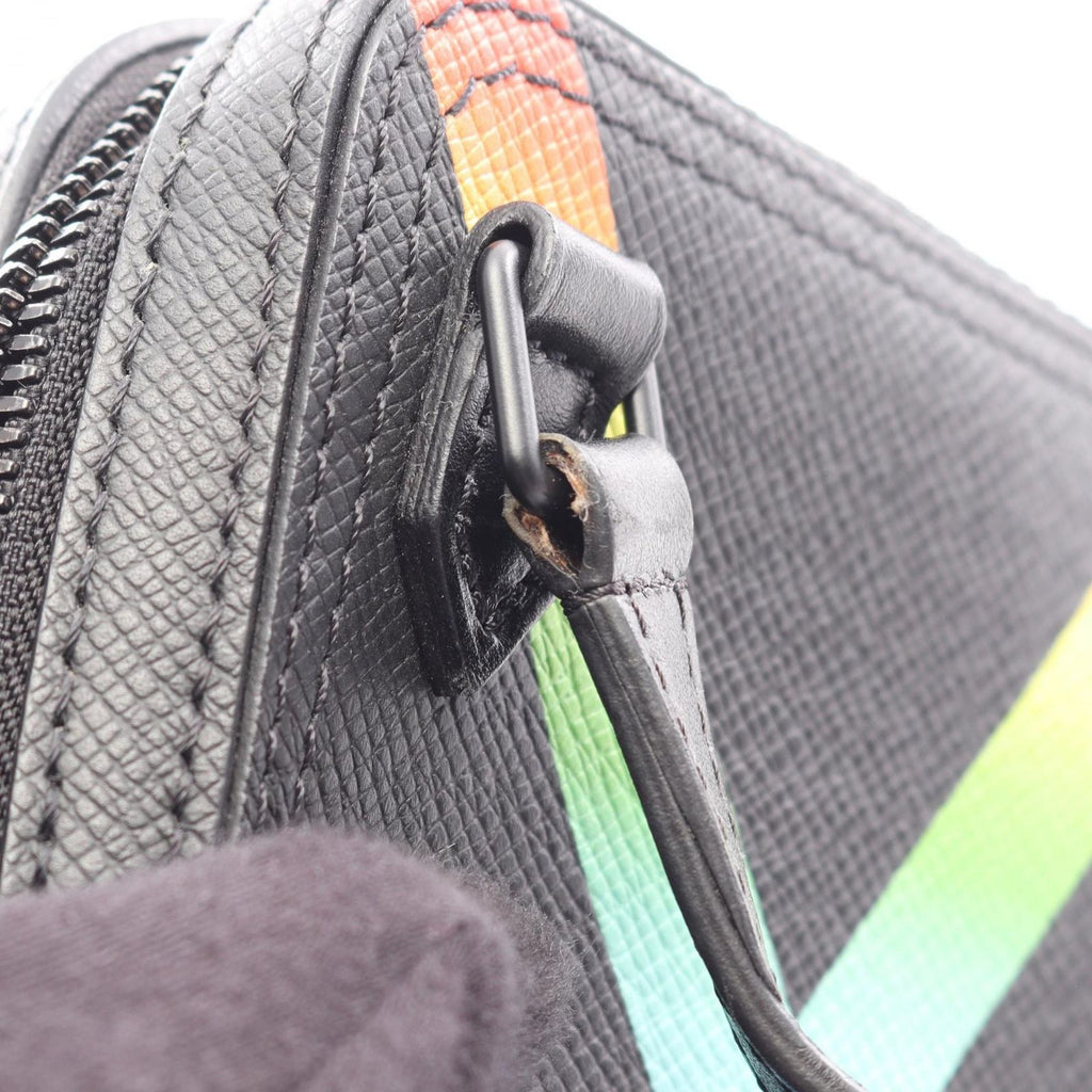 Louis Vuitton Shoulder Bag Danube Messenger Noir Rainbow Leather — view 7