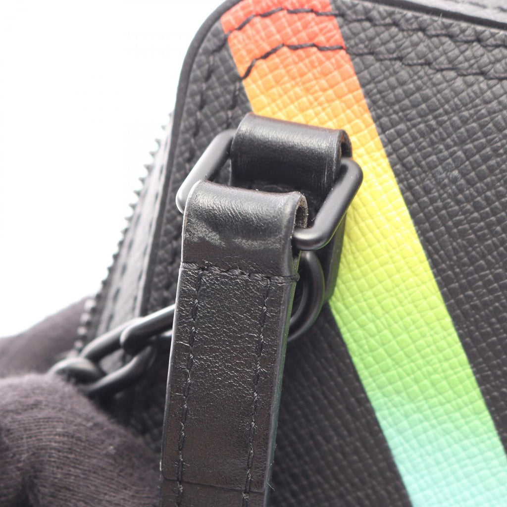 Louis Vuitton Shoulder Bag Danube Messenger Noir Rainbow Leather — view 6