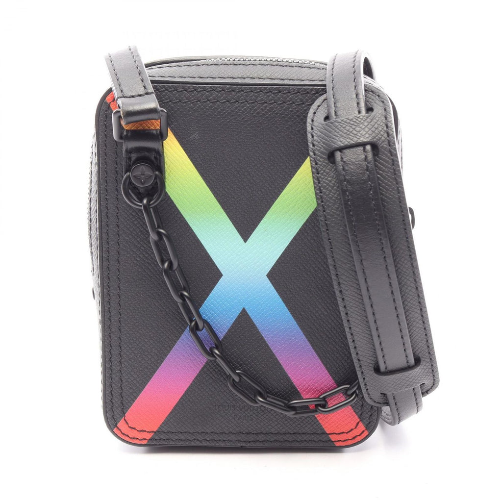 Louis Vuitton Shoulder Bag Danube Messenger Noir Rainbow Leather