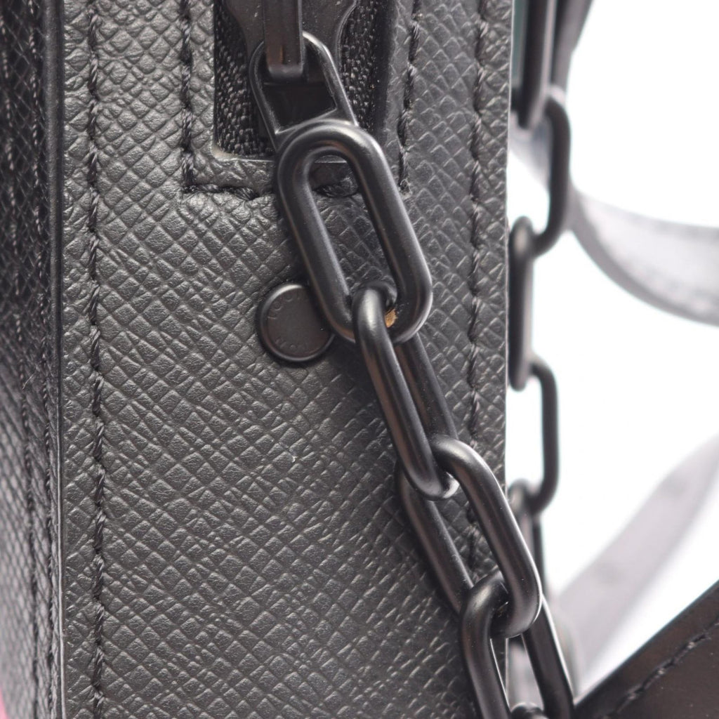 Louis Vuitton Shoulder Bag Danube Messenger Noir Rainbow Leather — view 8