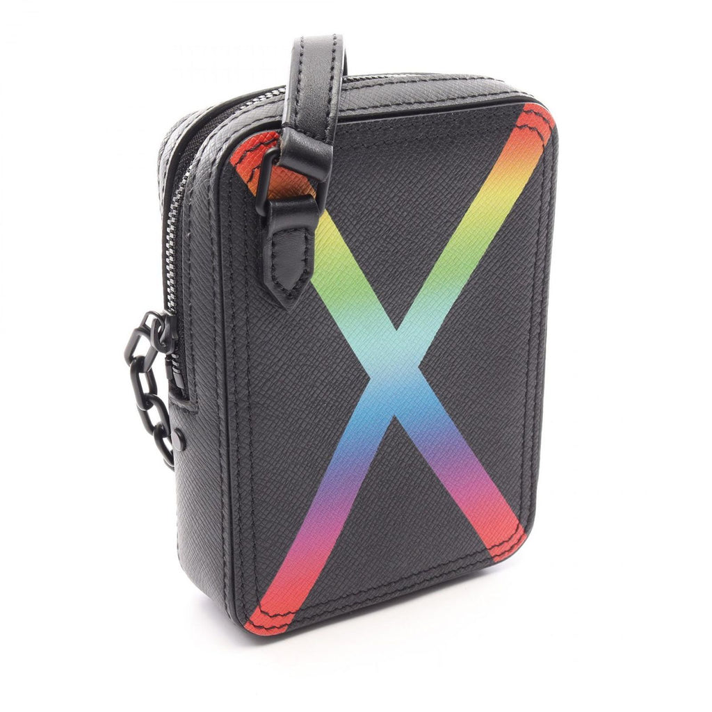 Louis Vuitton Shoulder Bag Danube Messenger Noir Rainbow Leather — view 2