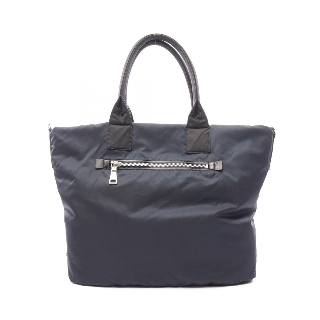 Prada Tote Tessuto Double Reversible 2-Way Black Navy Nylon — view 6