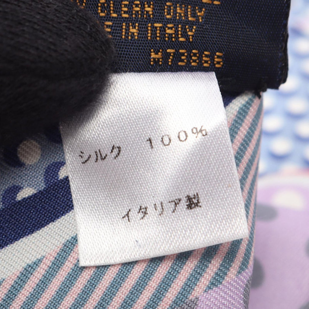 Louis Vuitton Scarf Bandeau BB Pop LV Blue Silk — view 5