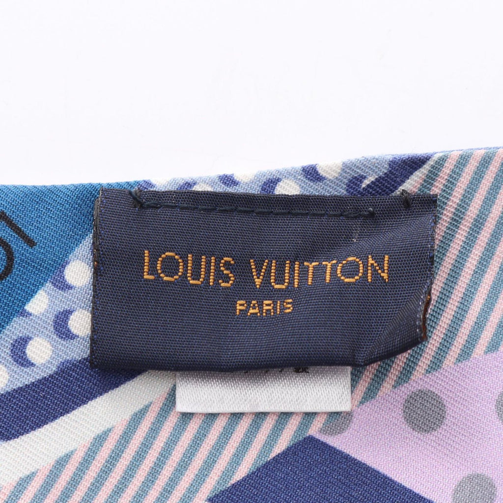 Louis Vuitton Scarf Bandeau BB Pop LV Blue Silk — view 4