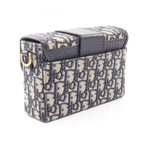 Dior Shoulder Bag 30 Montaigne Box Oblique Jacquard Navy Canvas Leather — view 2