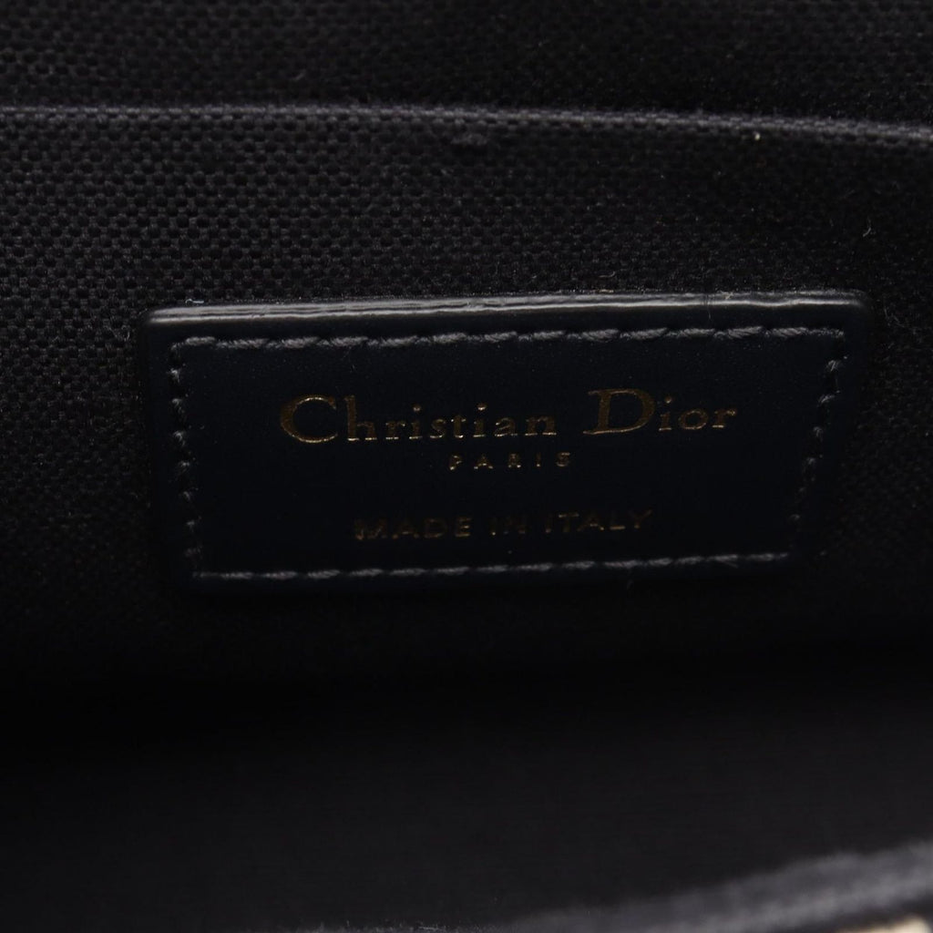 Dior Shoulder Bag 30 Montaigne Box Oblique Jacquard Navy Canvas Leather — view 4