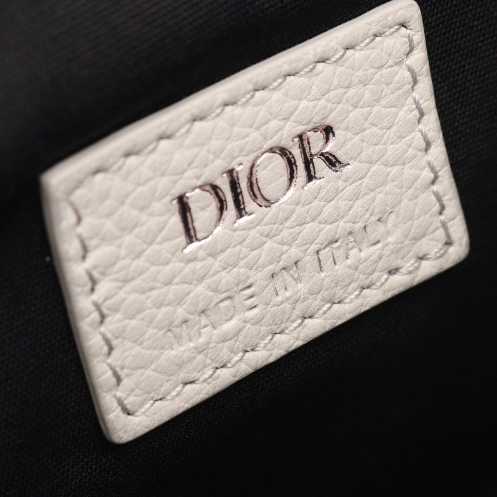 Dior Waist Bag Saddle Oblique Off White Canvas — view 4