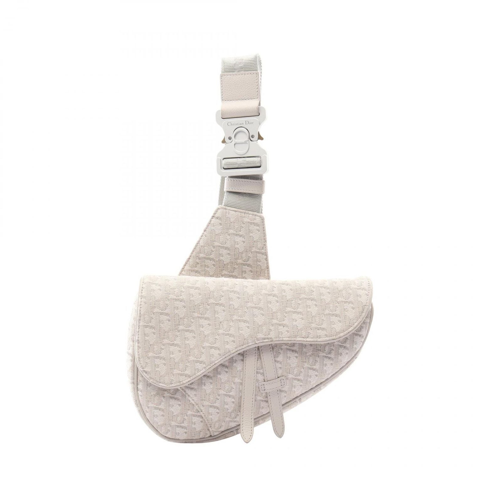 Dior Waist Bag Saddle Oblique Off White Canvas