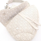 Dior Waist Bag Saddle Oblique Off White Canvas — view 5