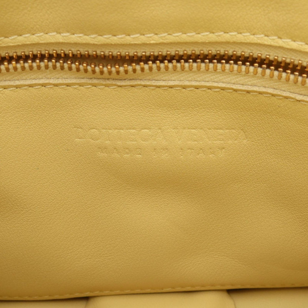 Bottega Veneta Shoulder Bag Padded Cassette Intrecciato Light Yellow Leather — view 4