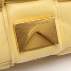 Bottega Veneta Shoulder Bag Padded Cassette Intrecciato Light Yellow Leather — view 7