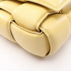 Bottega Veneta Shoulder Bag Padded Cassette Intrecciato Light Yellow Leather — view 8