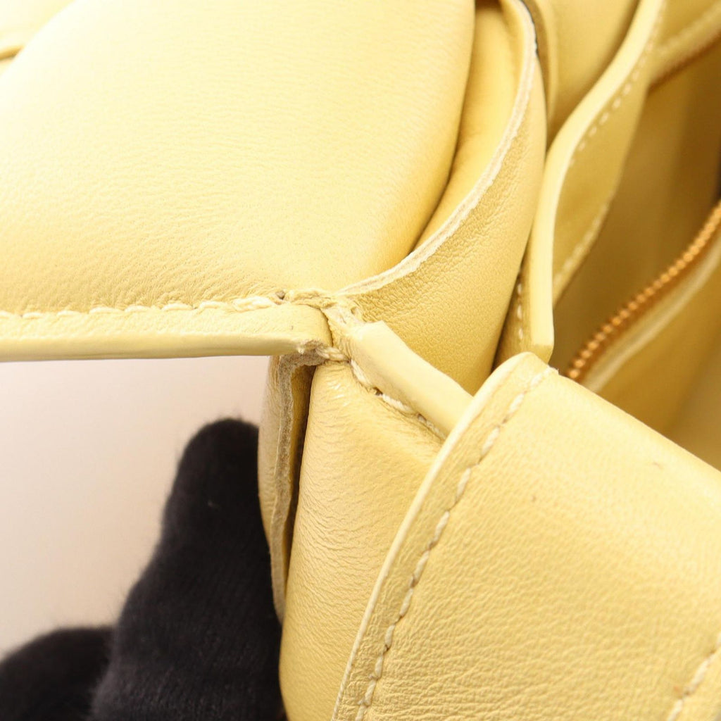 Bottega Veneta Shoulder Bag Padded Cassette Intrecciato Light Yellow Leather — view 5