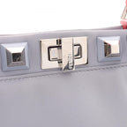 Fendi Handbag Mini Peekaboo Studs 2-Way Blue Gray Leather — view 5
