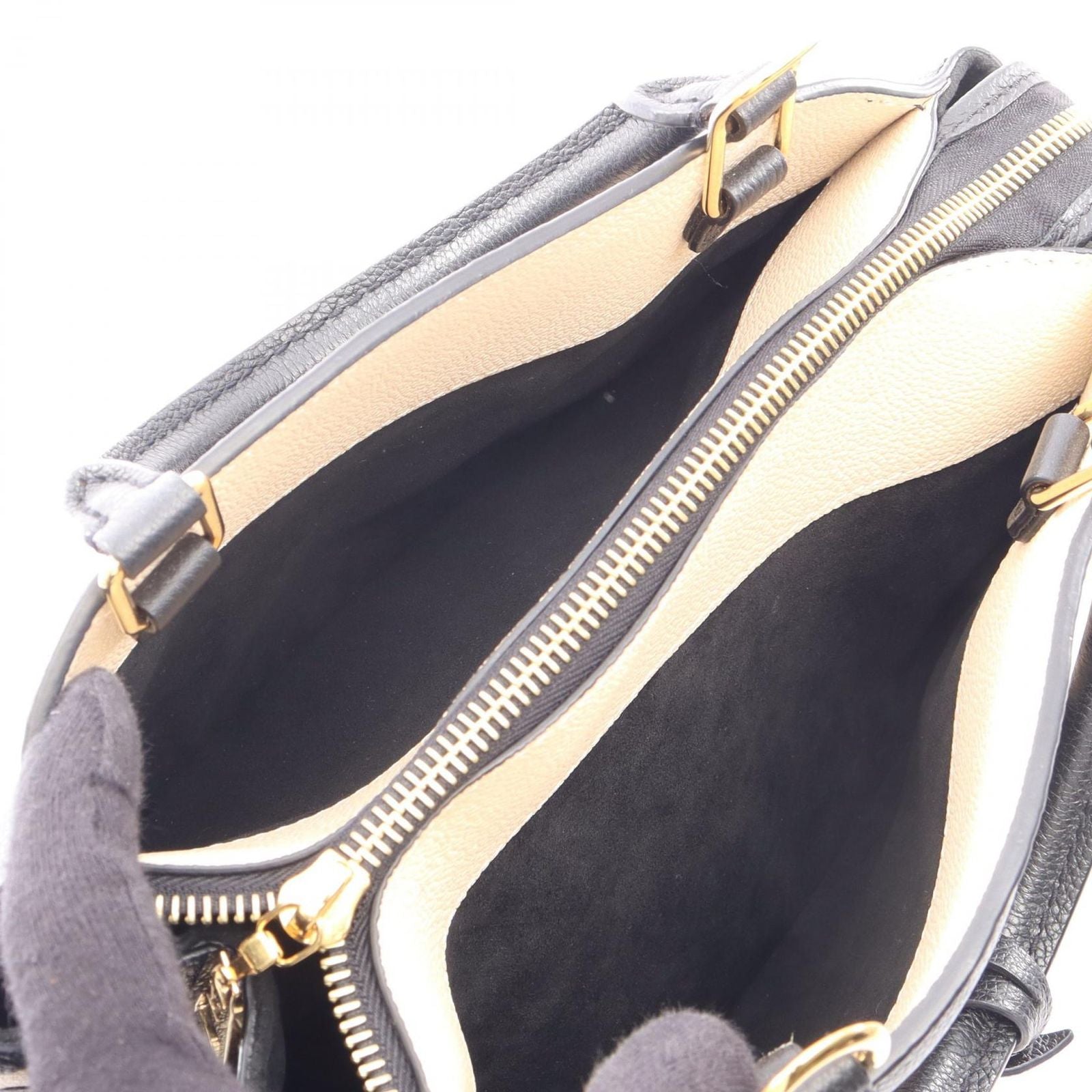 Louis Vuitton Handbag Petit Palais PM Bicolor Monogram Empreinte 2-Way Black — view 6