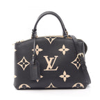 Louis Vuitton Handbag Petit Palais PM Bicolor Monogram Empreinte 2-Way Black