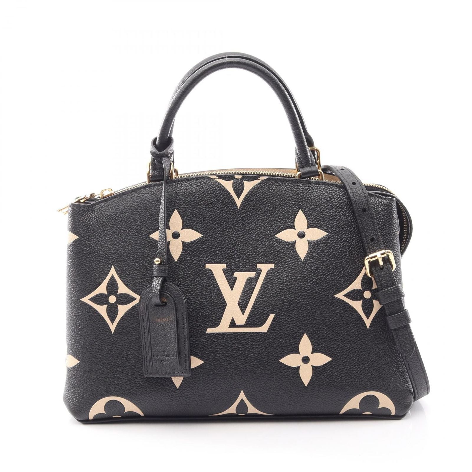 Louis Vuitton Handbag Petit Palais PM Bicolor Monogram Empreinte 2-Way Black