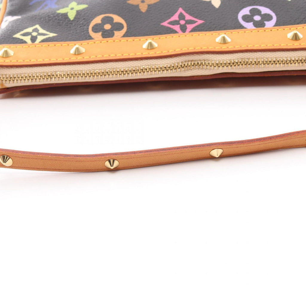 Louis Vuitton Handbag Pochette Monogram Multicolor Noir Canvas Leather Soir — view 8