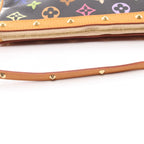 Louis Vuitton Handbag Pochette Monogram Multicolor Noir Canvas Leather Soir — view 8