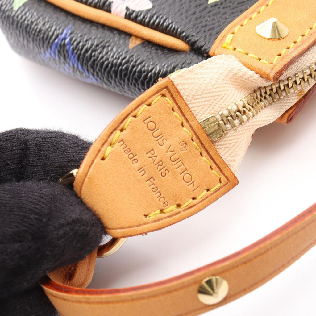Louis Vuitton Handbag Pochette Monogram Multicolor Noir Canvas Leather Soir — view 6