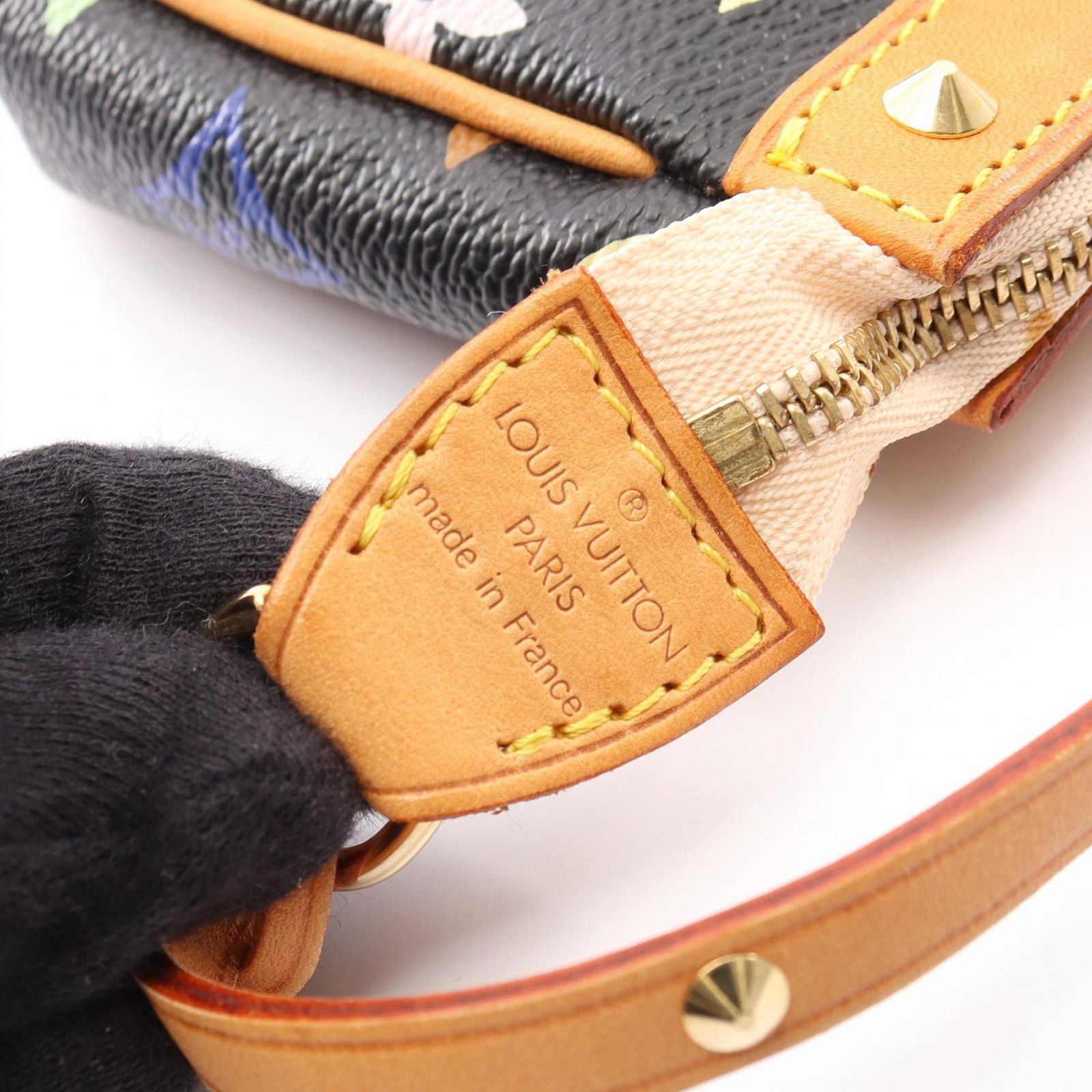Louis Vuitton Handbag Pochette Monogram Multicolor Noir Canvas Leather Soir — view 6