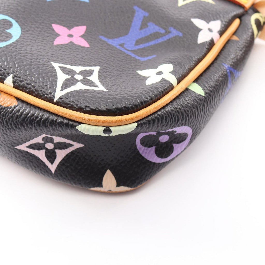 Louis Vuitton Handbag Pochette Monogram Multicolor Noir Canvas Leather Soir — view 7