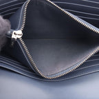 Dior Bifold Wallet Long Flap Gravity Out Line Navy Gray Leather — view 5