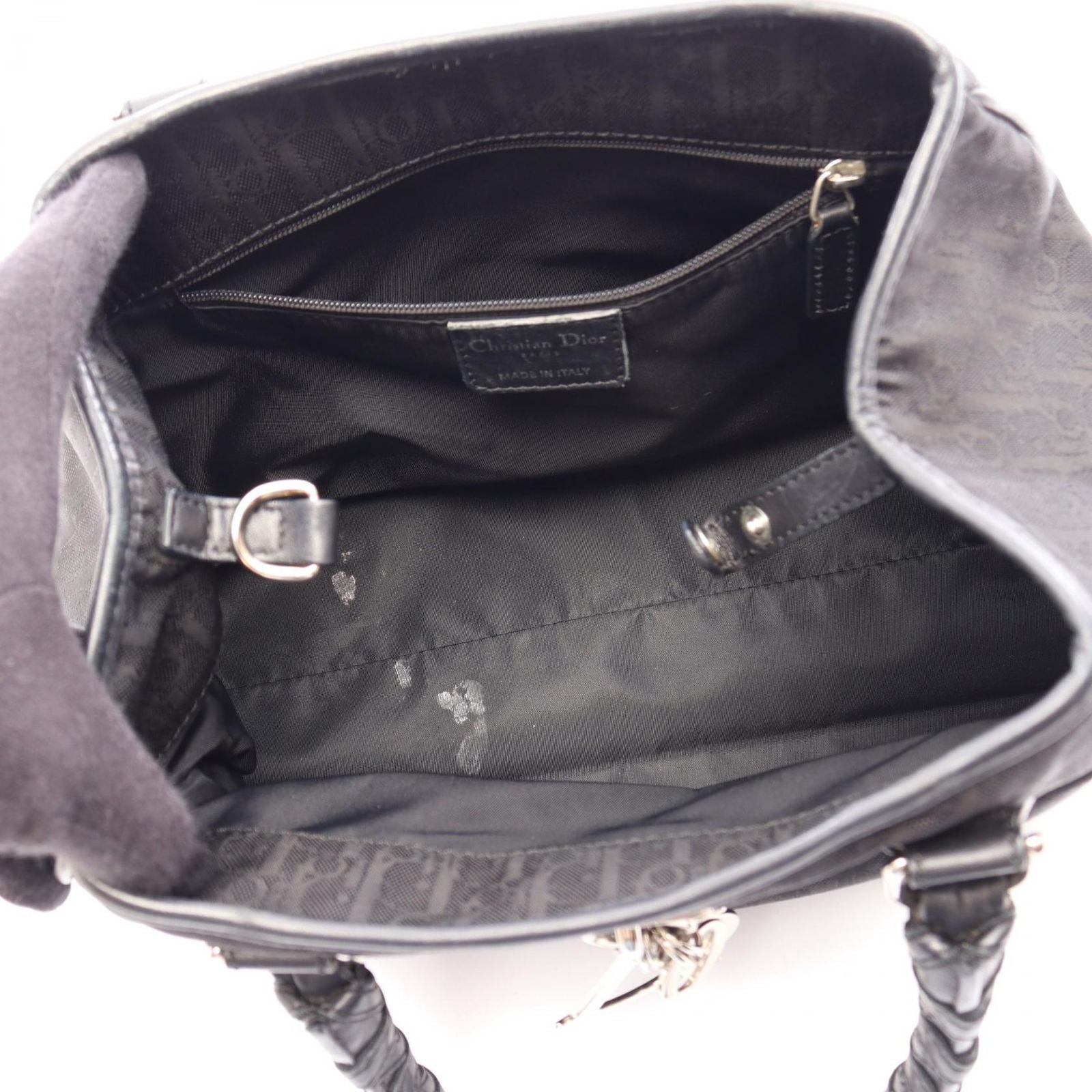 Dior Tote Brea Trotter Black Nylon Leather — view 3