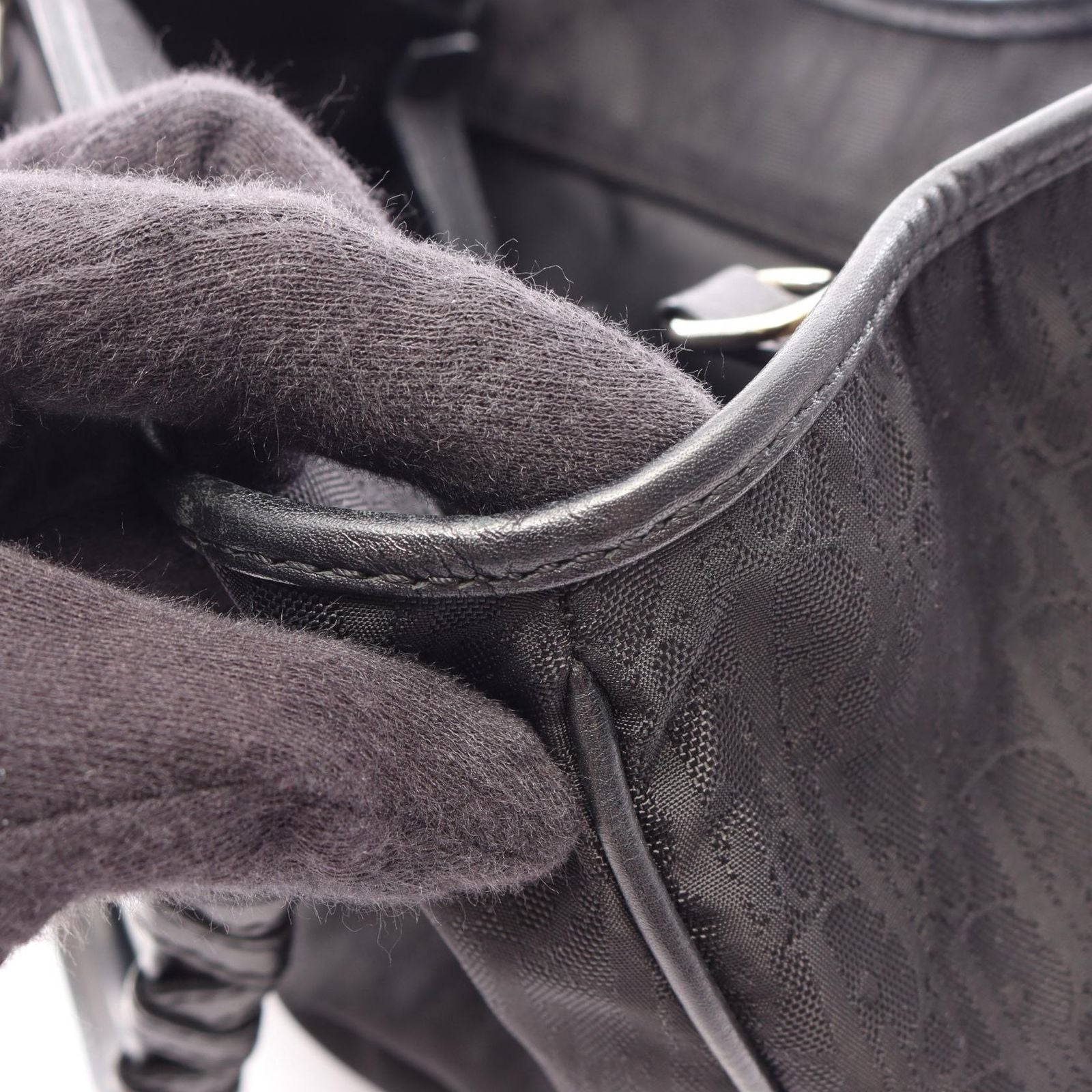 Dior Tote Brea Trotter Black Nylon Leather — view 7