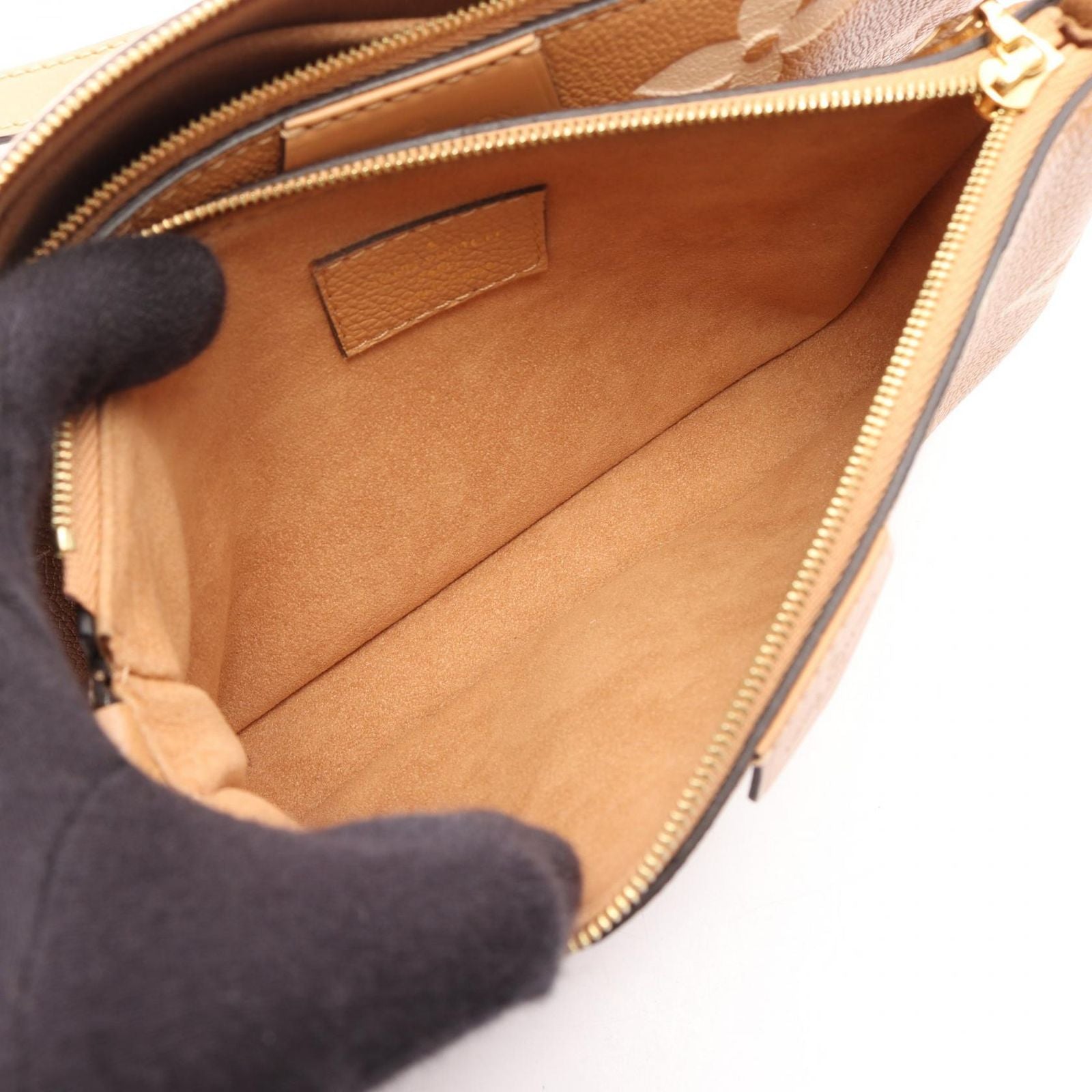 Louis Vuitton Shoulder Bag Multy Pochette Soirle Bicolor Arizona Beige Leather — view 4