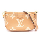 Louis Vuitton Shoulder Bag Multy Pochette Soirle Bicolor Arizona Beige Leather