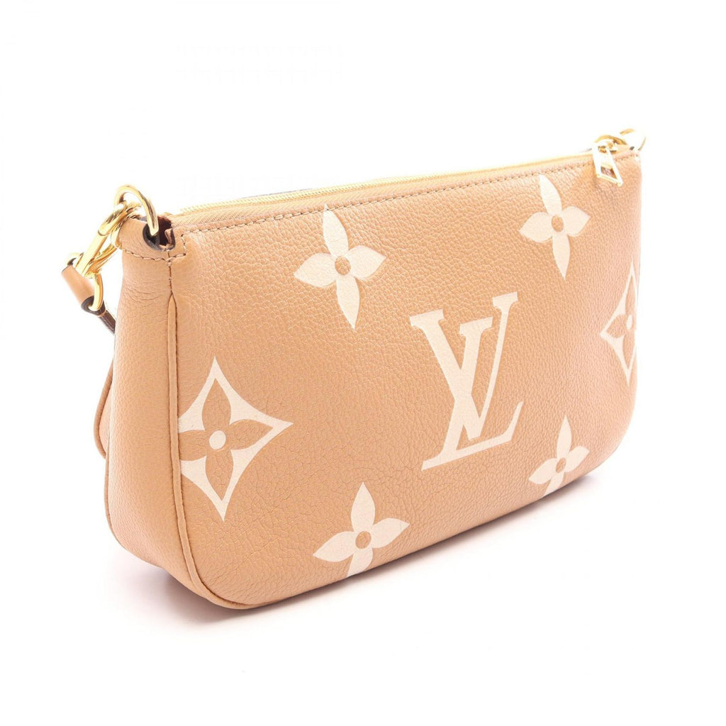 Louis Vuitton Shoulder Bag Multy Pochette Soirle Bicolor Arizona Beige Leather — view 2