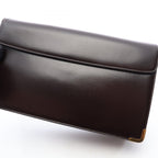 Dior Shoulder Bag Dark Brown Leather — view 7