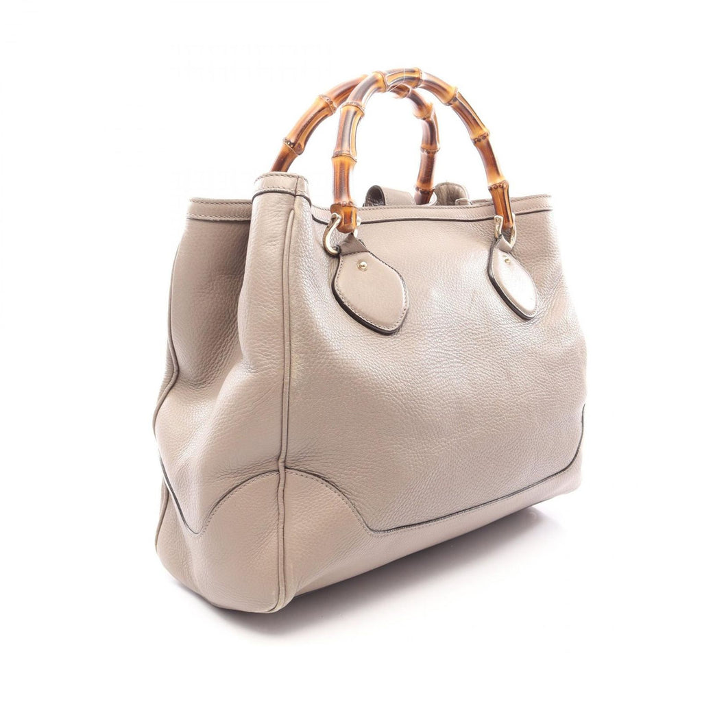 Gucci Tote Bamboo Gray Leather — view 2