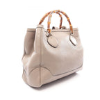 Gucci Tote Bamboo Gray Leather — view 2