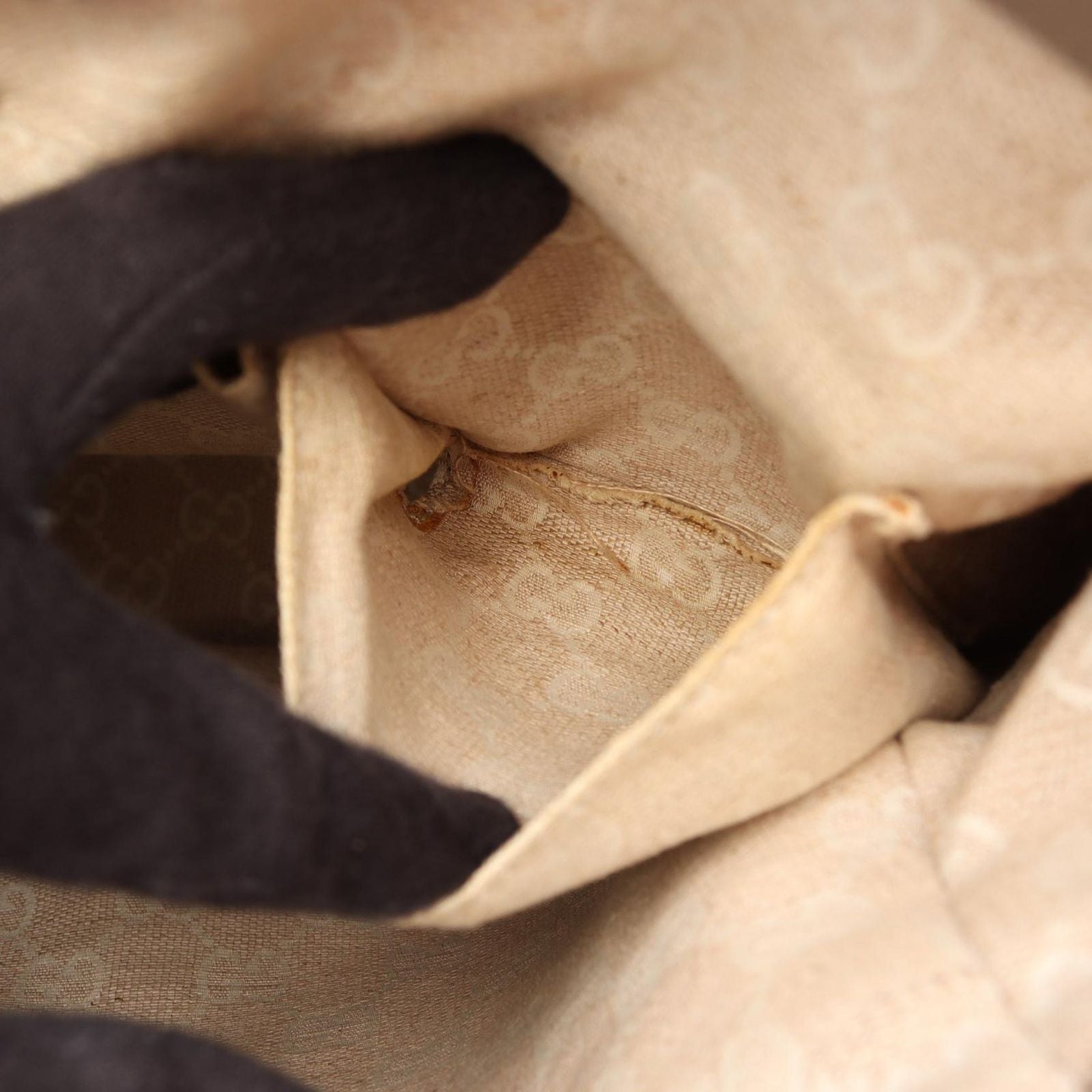 Gucci Tote Bamboo Gray Leather — view 7