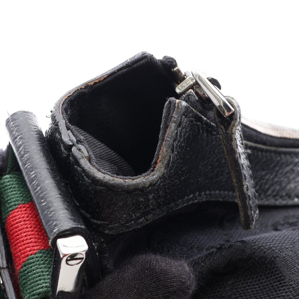 Gucci Shoulder Bag GG Canvas Sherry Line Black — view 7