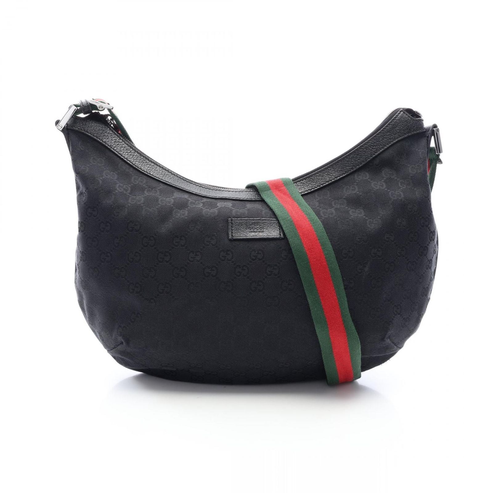 Gucci Shoulder Bag GG Canvas Sherry Line Black