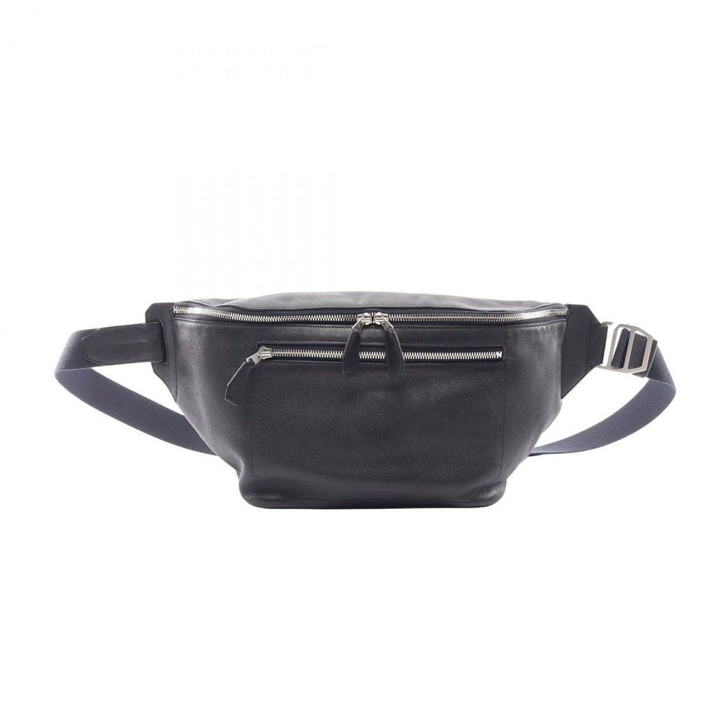 Hermes Waist Bag City Slide Cross GM Blue New Leather